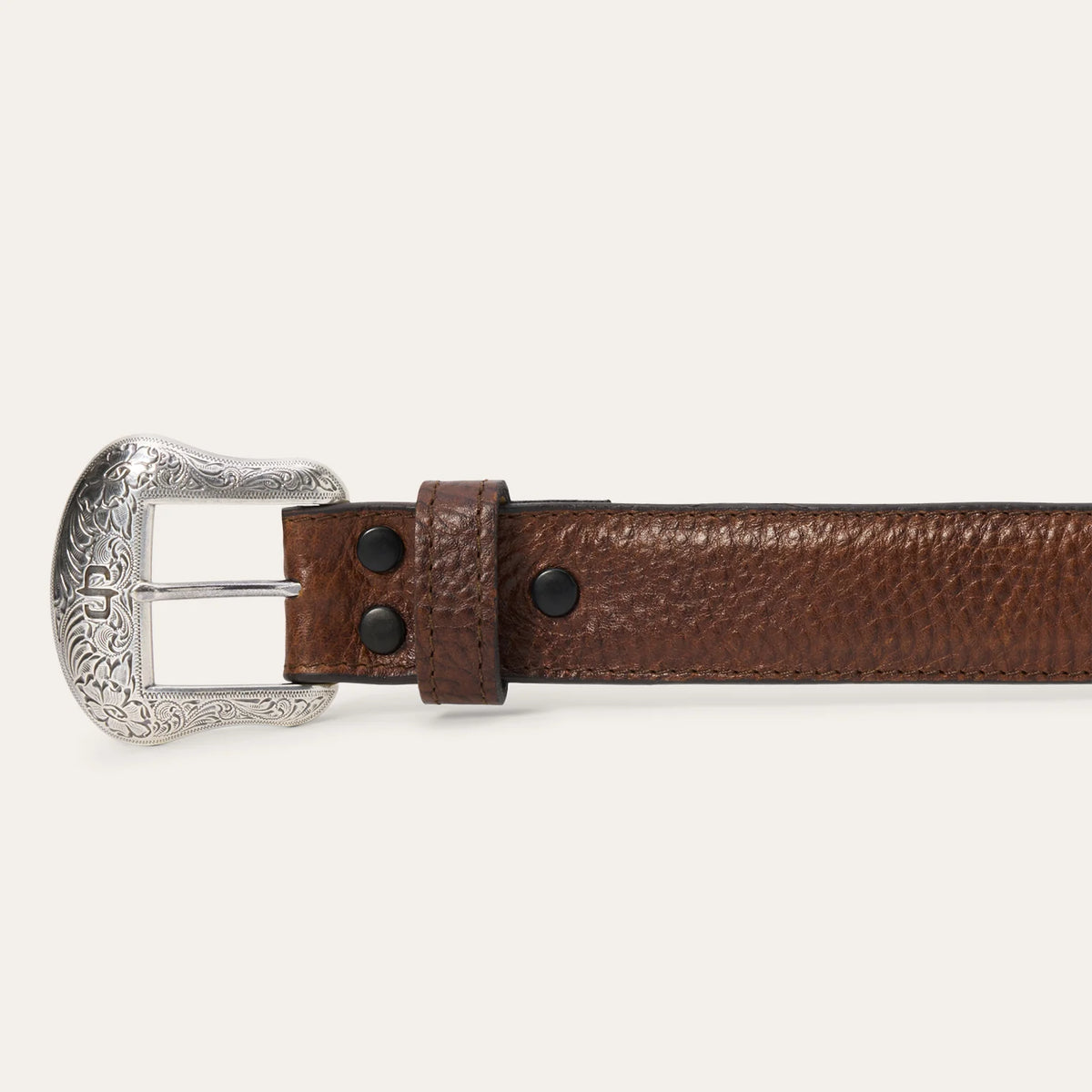 Stetson Hazelnut Bison Leather Concho Belt