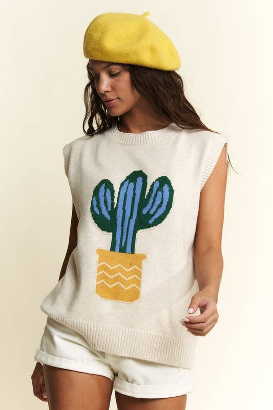 Cactus Sweater Vest