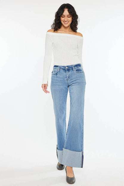 KanCan Emma Mid Rise Wide Flare Jeans