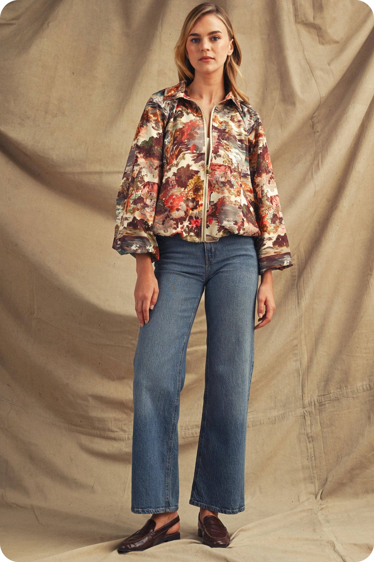 Cottage Garden Bubble Bomber Jacket