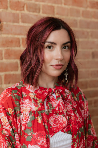 Red Rose Kimono