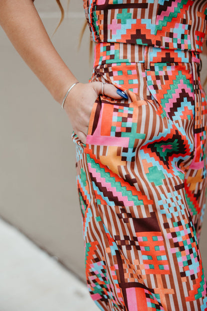 Turq Haven Funky Aztec Pants