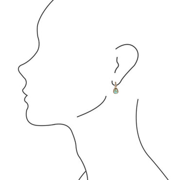 Barse Turquoise Roped Earrings - Bronze