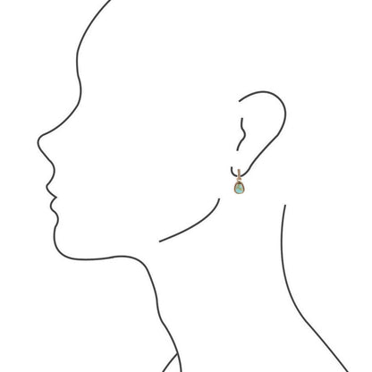 Barse Turquoise Roped Earrings - Bronze