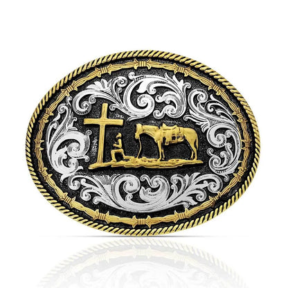 Montana Silversmith Rope & Barbed Wire Classic Impressions Christian Cowboy Attitude Buckle