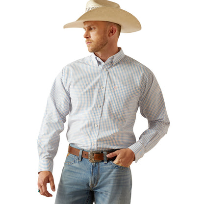 Ariat Alan Wrinkle Free Blue Plaid Shirt