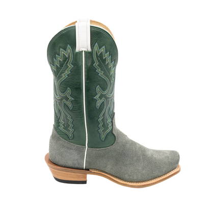 Fenoglio Grey Eagle Roughout Green Mezkite Boots