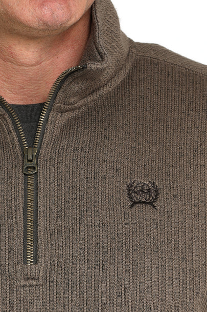 Cinch Brown Quarter Zip Sweater