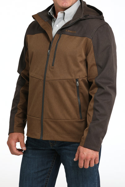 Cinch Brown Bonded Zip Up Jacket