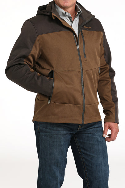 Cinch Brown Bonded Zip Up Jacket