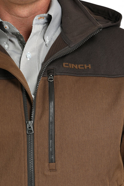 Cinch Brown Bonded Zip Up Jacket
