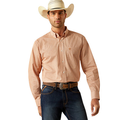 Ariat Wrinkle Free Brysen Orange Classic Fit Shirt