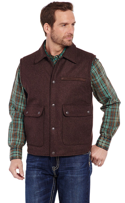Cripple Creek Dark Brown Wool Vest