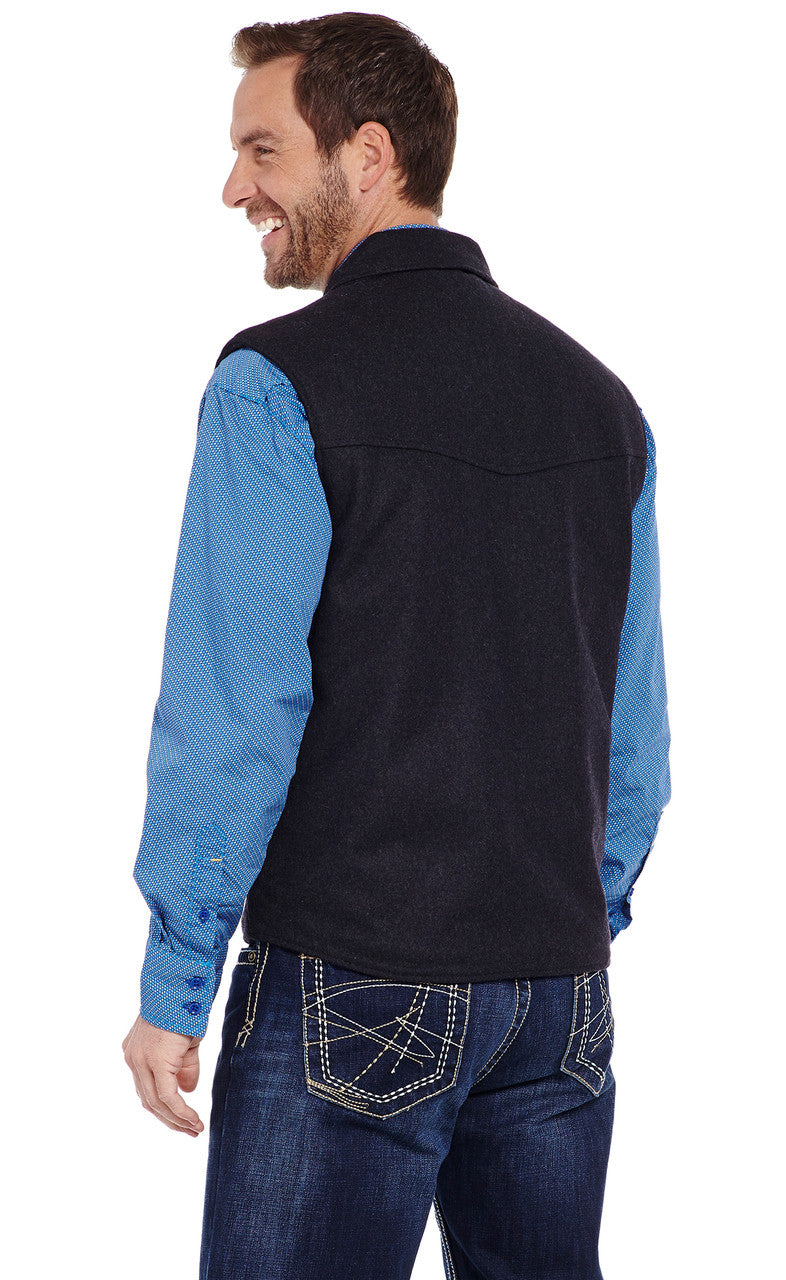 Cripple Creek Black Wool Vest