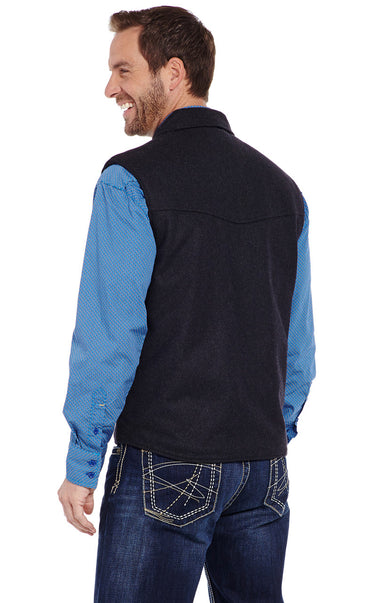 Cripple Creek Black Wool Vest