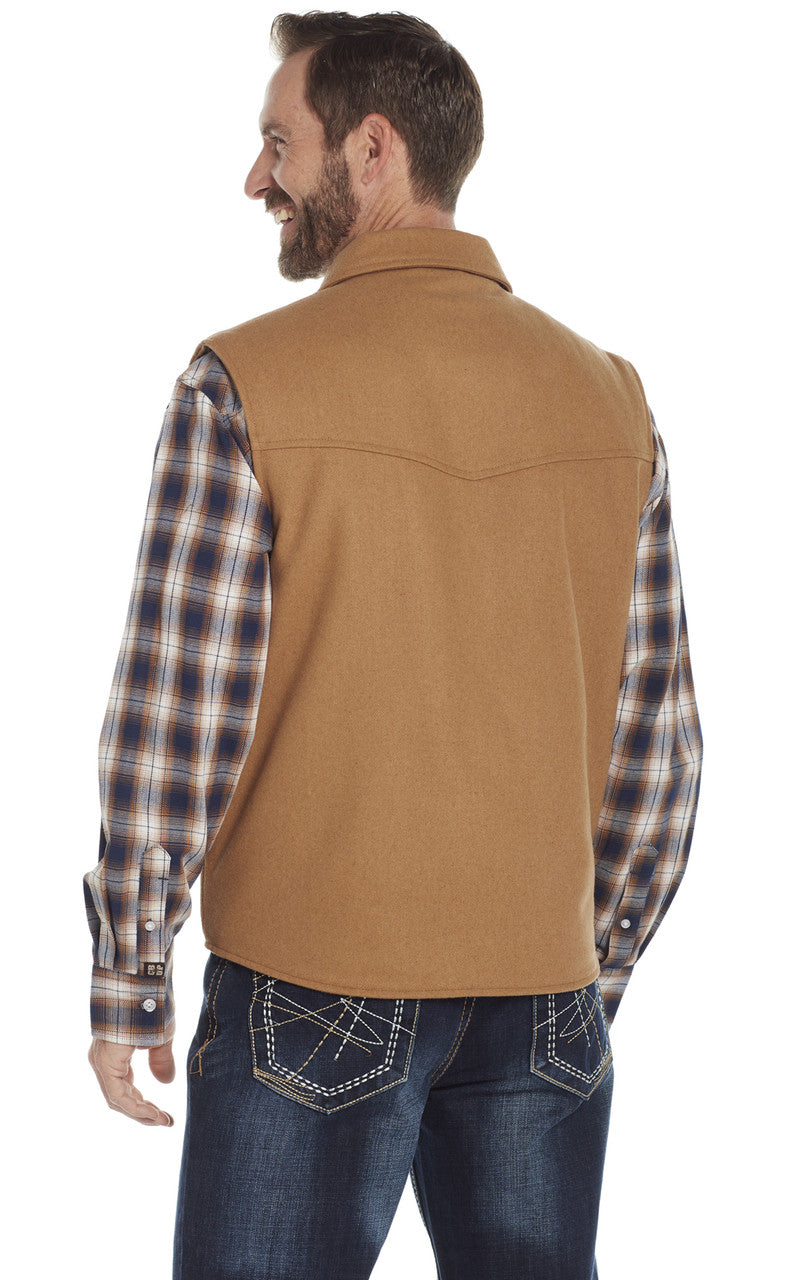 Cripple Creek Light Brown Wool Vest