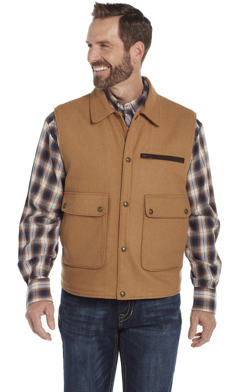 Cripple Creek Light Brown Wool Vest