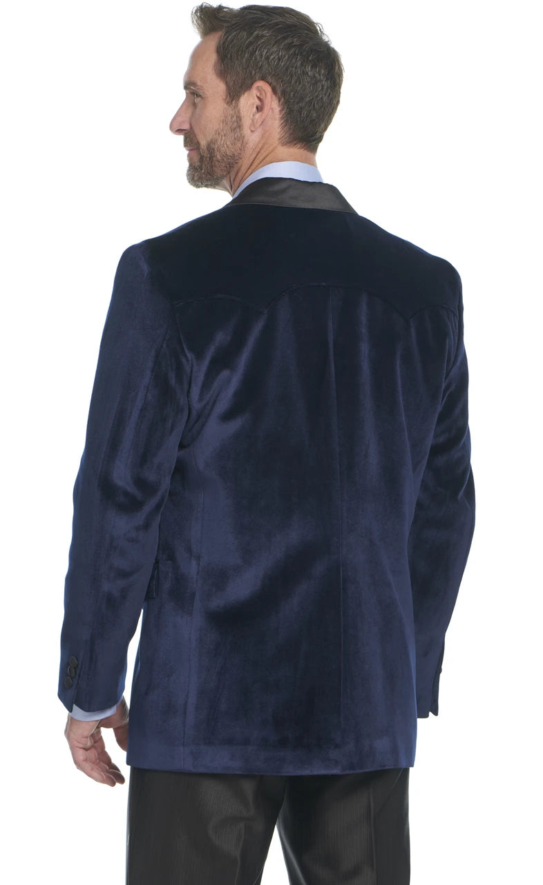 Circle S Navy Laredo Velvet Tuxedo Coat