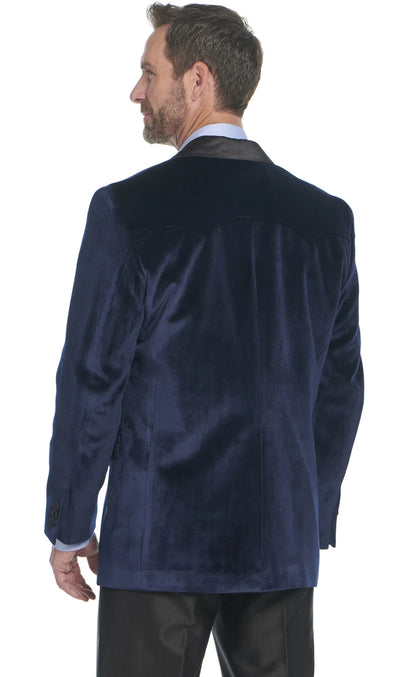 Circle S Navy Laredo Velvet Tuxedo Coat