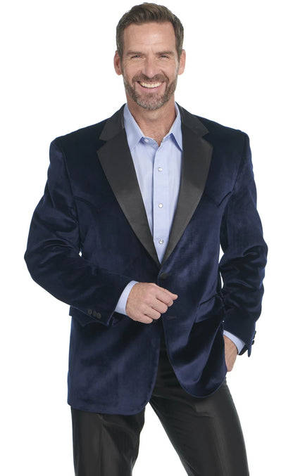 Circle S Navy Laredo Velvet Tuxedo Coat