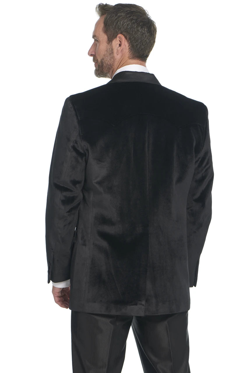 Circle S Black Laredo Velvet Tuxedo Coat