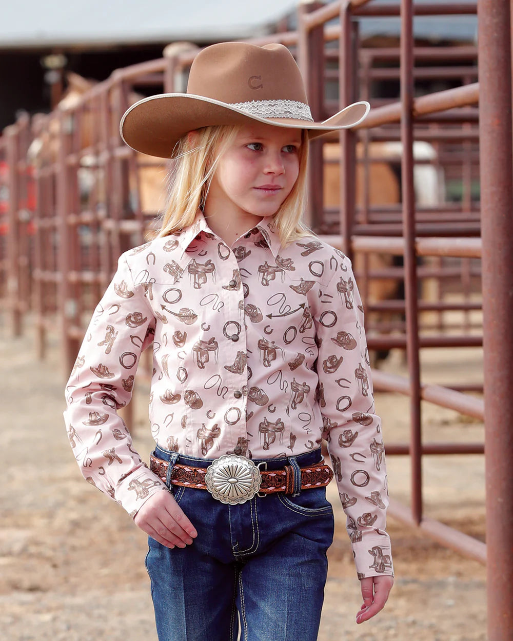 Cruel Denim Girl's Snap Front Western Shirt
