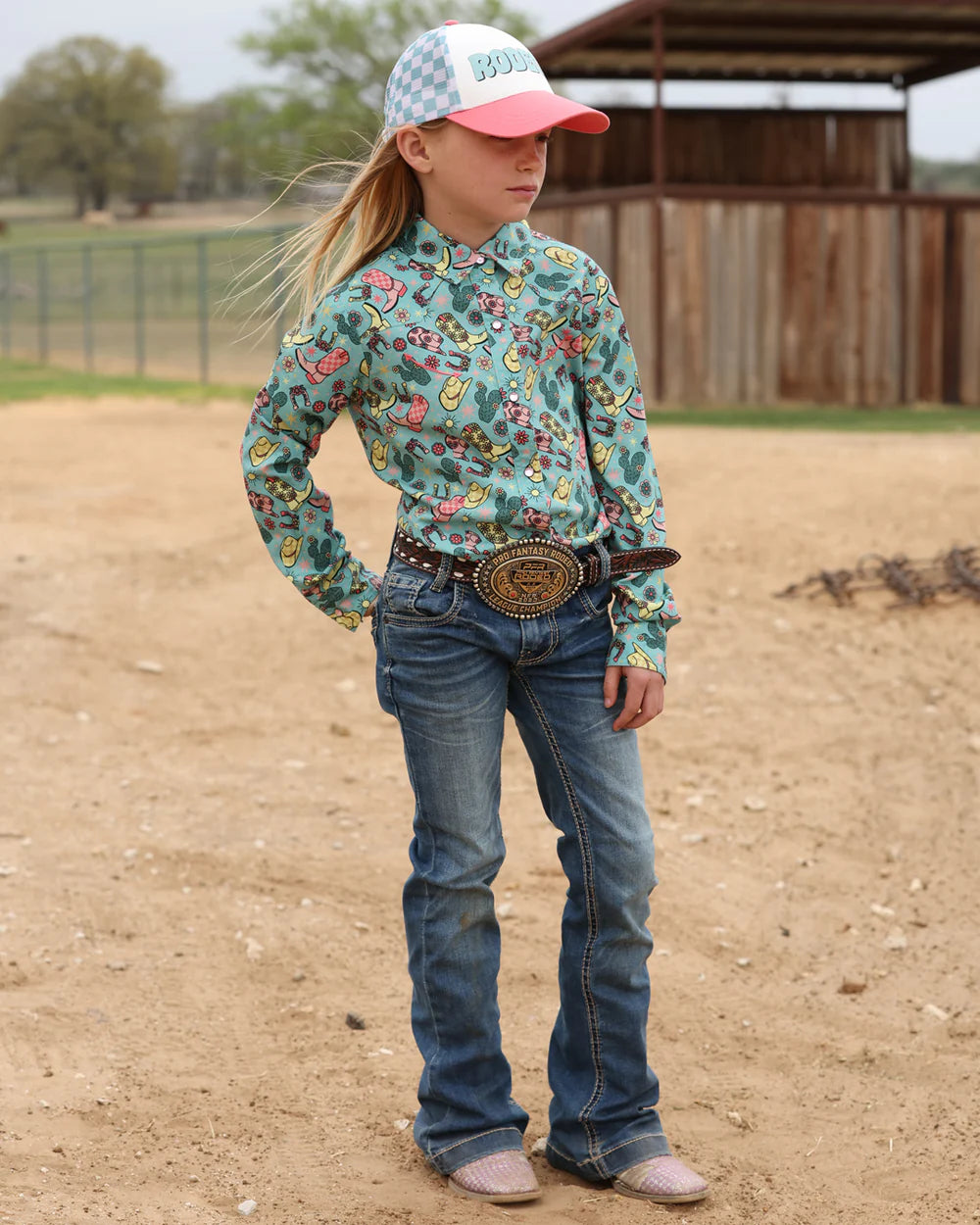 Cruel Denim Girl's Snap Front Western Shirt