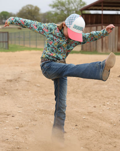 Cruel Denim Girl's Snap Front Western Shirt