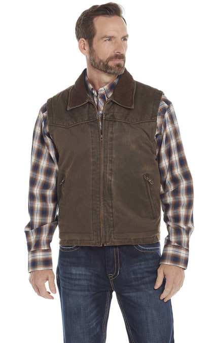 Cripple Creek Antique Chocolate Corduroy Collar Vest