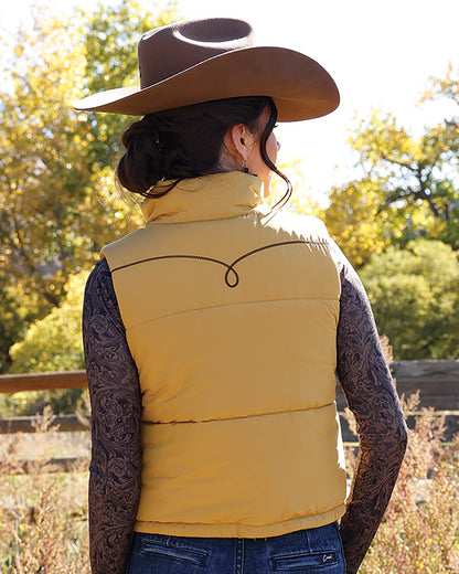 Cruel Denim Women's Gold Puffer Vest