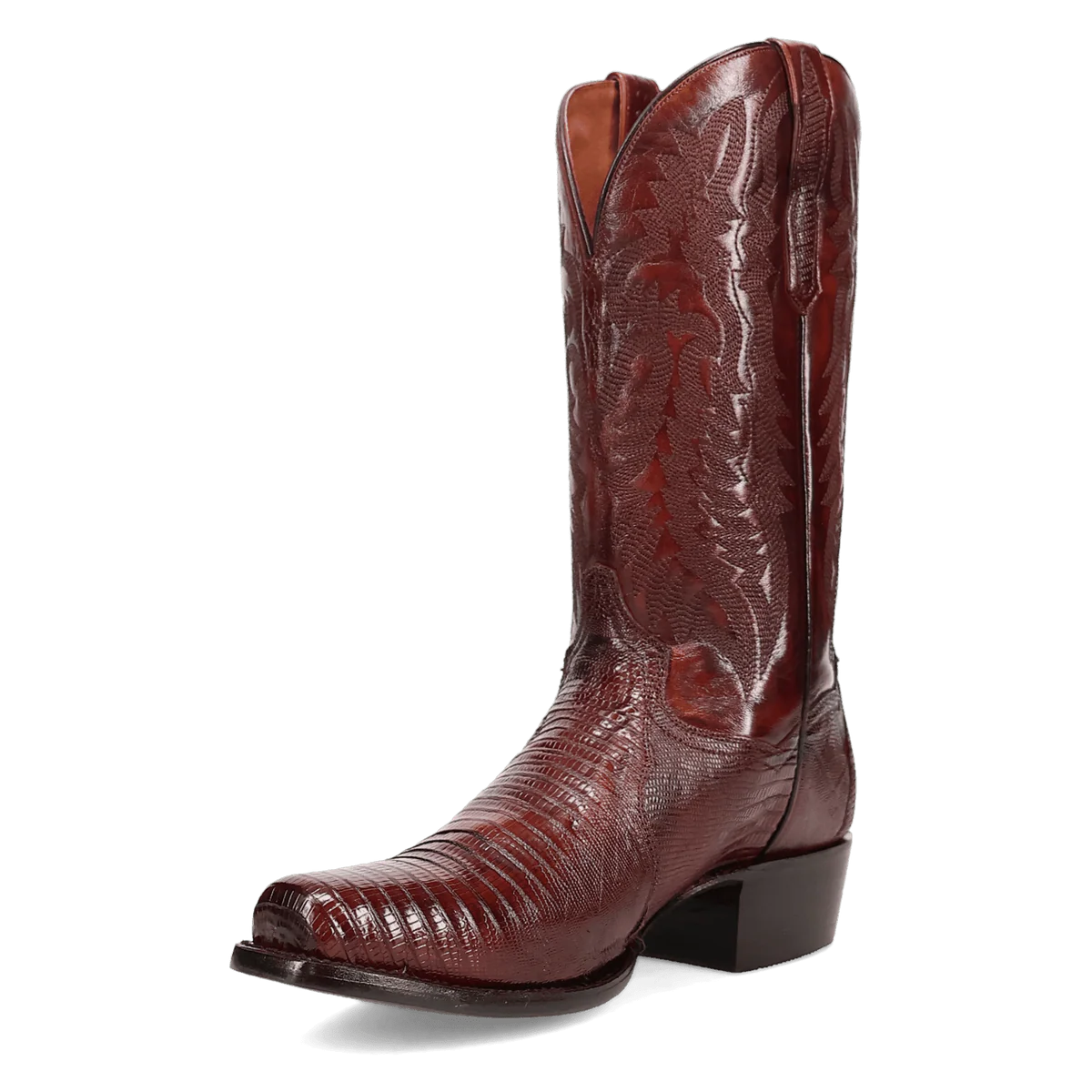 Dan Post Antique Tan Ringold Lizard Boots