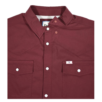Ferrell CORE - Maroon Short Sleeve Snap Shirt