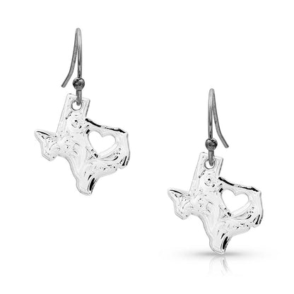 Montana Silversmith I Heart Texas State Charm Earrings