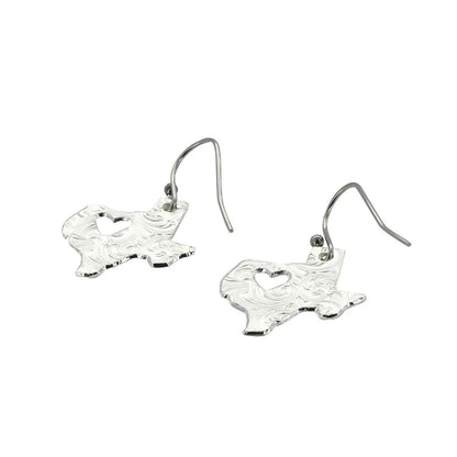 Montana Silversmith I Heart Texas State Charm Earrings