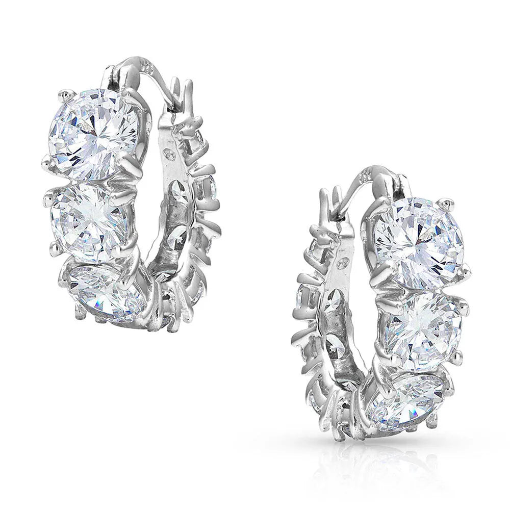 Montana Silversmith Sliding Brilliance Hoop Earrings