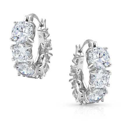 Montana Silversmith Sliding Brilliance Hoop Earrings