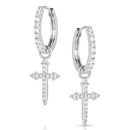 Montana Silversmith Crystal Devotion Cross Earrings