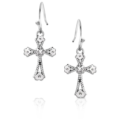 Montana Silversmith Faith in my Heart Cross Earrings