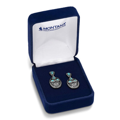 Montana Silversmith Boot Stitch Turquoise Earrings