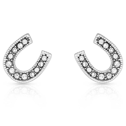 Montana Silversmith Crystal Clear Stuck on Luck Post Earrings