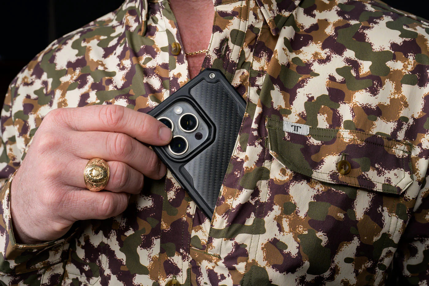 Ferrell Camo Lite - Long Sleeve Double Button Shirt