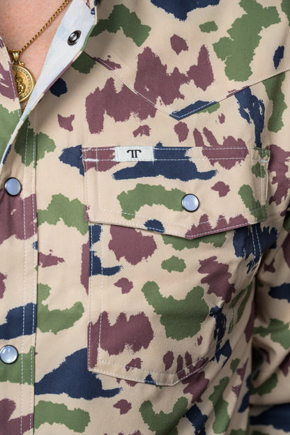 Ferrell Camo Long Sleeve Snap Shirt