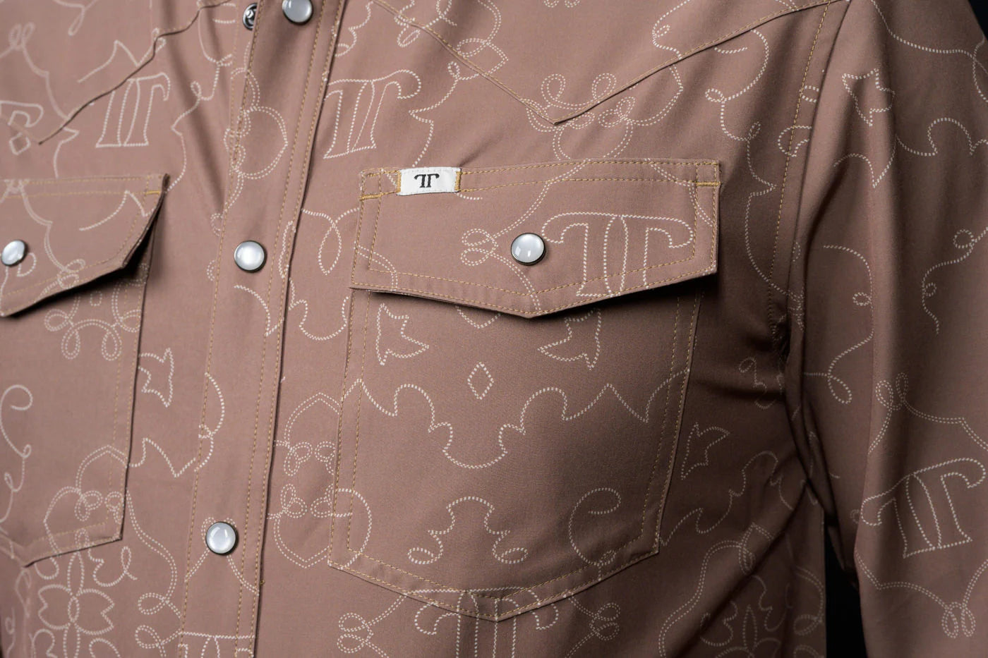 Ferrell The Carson in Brown - Long Sleeve Snap Shirt