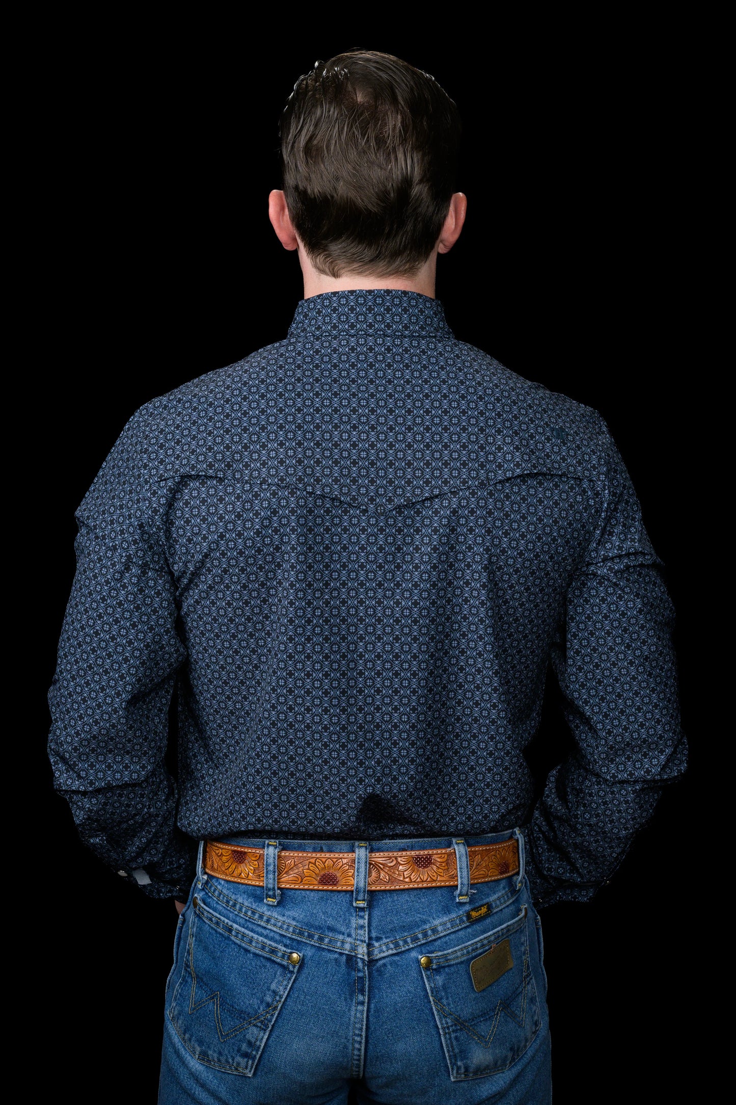 Ferrell The Silas in Black - Long Sleeve Snap Shirt