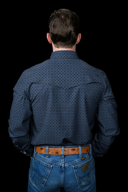 Ferrell The Silas in Black - Long Sleeve Snap Shirt