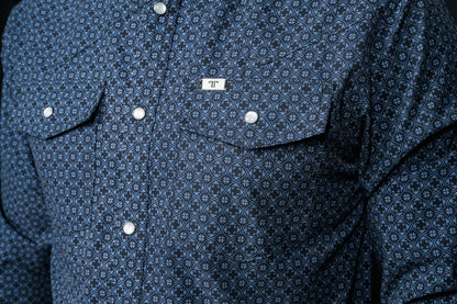 Ferrell The Silas in Black - Long Sleeve Snap Shirt