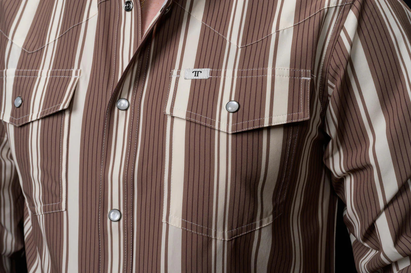 Ferrell The Atlas in Brown - Long Sleeve Snap Shirt