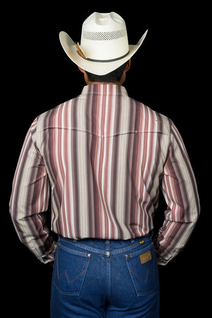 Ferrell The Harrison in Brown - Long Sleeve Snap Shirt