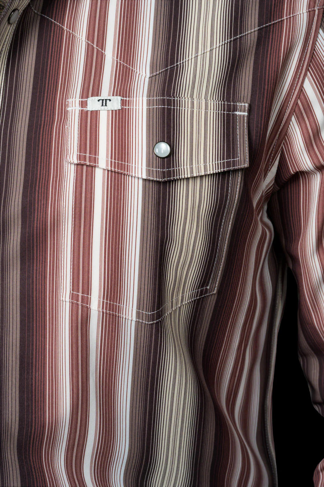 Ferrell The Harrison in Brown - Long Sleeve Snap Shirt