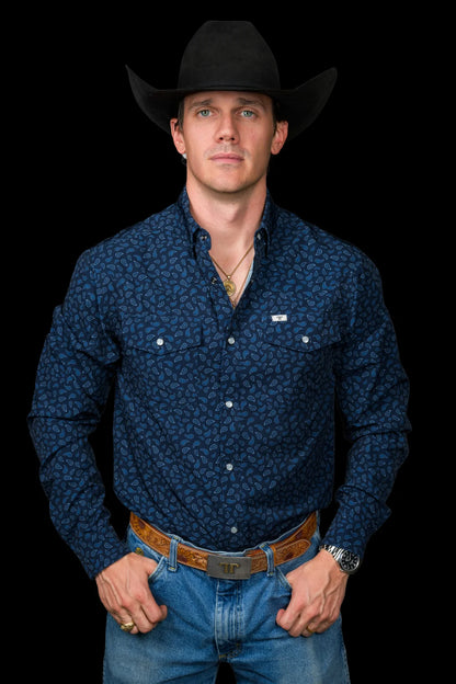 Ferrell The Griffin Long Sleeve Pearl Snap Shirt